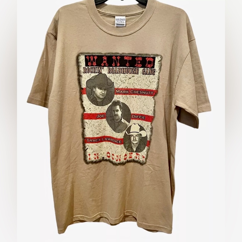 Vintage Concert Teeshirt Men’s Large Wanted Rockin’ Roadhouse Gang 2002